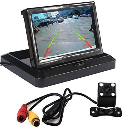 5inch TFT16:9 High definition panel LCD Monitor and waterproof car rear view camera assembly,backup rear view camera and LCD monitor parking system