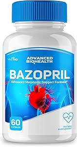 Bazopril Advanced Blood Support Formula Supplement for Maximum Strength, Bazopril Support Pills Advanced Formula with Vitamin C, Zinc, Cinnamon Powder, Bazopril Reviews (60 Capsules)