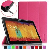 Fintie Samsung Galaxy Note 101 2014 Edition Case Cover - Ultra Slim Lightweight Stand Smart Shell with Auto SleepWake Feature Magenta