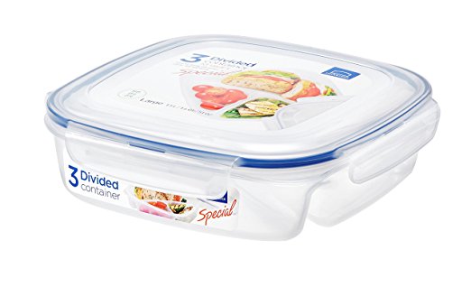 LOCK & LOCK SPECIAL 3 Divided Lunch box Container, Large 50.72-oz / 6.34-cup