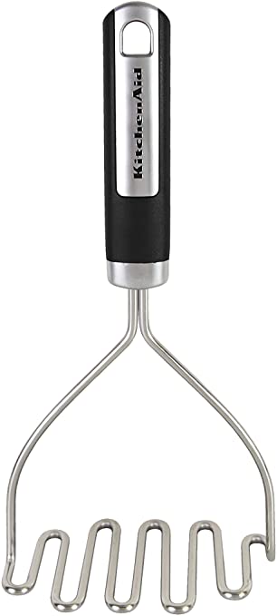 KitchenAid Gourmet Stainless Steel Wire Masher, Black - KN008OHOBA