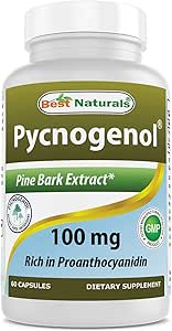 Best Naturals Pycnogenol 100 mg, 60 Capsules