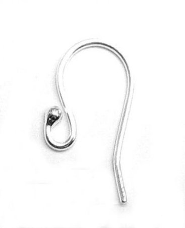 10 pcs 925 Sterling Silver Ear Wire Earwires Ball Dot French Hook  Dangle Earring Connector  Findings  Bright