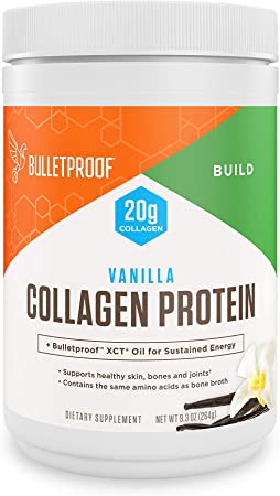 Bulletproof Collagen Protein Powder with XCT MCT Oil, Vanilla, Collagen Peptides and Amino Acids for Healthy Skin, Bones and Joints, Keto Friendly, 23g Protein, 9.3 Ounces