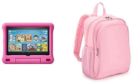 Fire HD 8 Kids Tablet 32GB Pink with Made for Amazon Kids Tablet Backpack, Pink