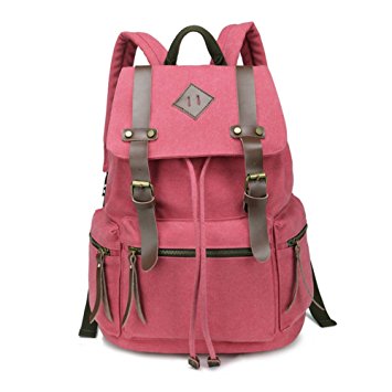 BeautyWill Vintage Unisex Casual Backpack Canvas Rucksack Bookbag Satchel Hiking Bag Newest Fashion Style