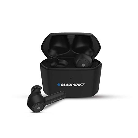 Blaupunkt BTW Pro Truly Wireless Earphones with Dual Mic, Aptx Sound Headphones and Water/Sweat Proof IPX7 (Black)