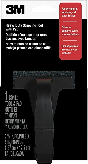 3M 10110NA Heavy Duty Handle and Pad, 3.375-Inch by 5-Inch Stripping Tool, 3.375-in x 5-in