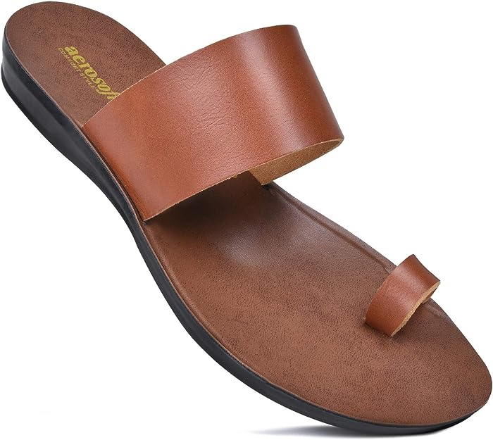 Comfortable Walking Summer Vacation Essentials Flat Sandals for Women (US 08, Veawil Soft Brown)