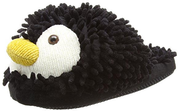 Aroma Home Womens Fuzzy Friends Penguin Slippers