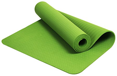 BalanceFrom GoYoga Premium 1/4-Inch Slip Resistant and Waterproof Yoga Mat with Carrying Strap