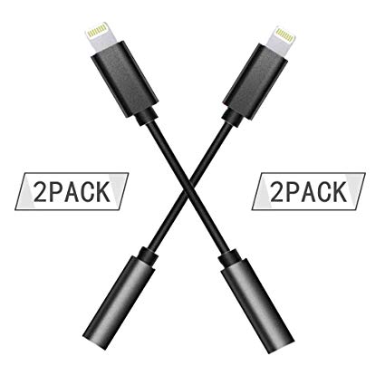 Lighting to 3.5mm CaseyPop Headphones Jack Adapter Cable Compatible with iPhone 7&8/7&8Plus iPhone X iPhone Xs iPhone XR Adapter Headphone Jack and More (iOS 10/ iOS 12)(Black) Accessories