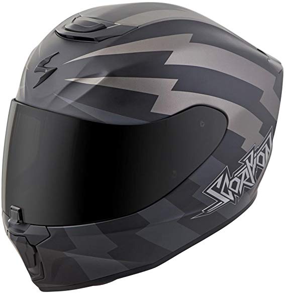 Scorpion Unisex-Adult Full-face-Helmet-Style Tracker (Titanium/Black X-Small