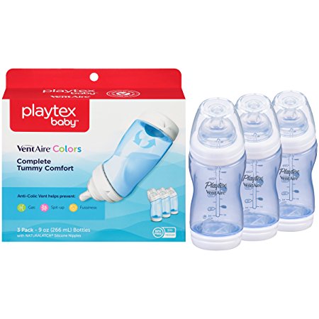 Playtex Ventaire Advanced Bottle, Blue, 9 Ounce (Pack of 3)