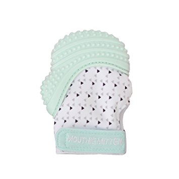 Mouthie Mitten Teething Glove. the Original Mum Invented Teething Toy. Teether Stays on Babys Hand for Pain Relief & Stimulation with Handy Travel/Laundry Bag. Available In 7 Colours