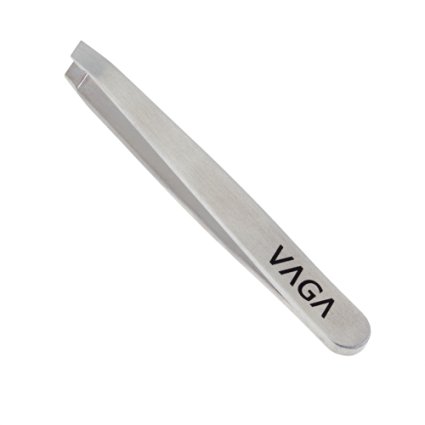 Best Quality Durable Straight Stainless Steel Tweezers With Flat Tip In Silver Color for Hair Removal, Eyebrows Plucking and Handicrafts / Crafting By VAGA
