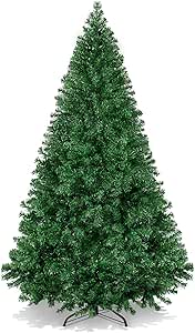 Best Choice Products Artificial Christmas Tree, 9ft Premium Unlit Hinged Design, Dense Branches Realistic Holiday Décor​ w/Easy Assembly, Base