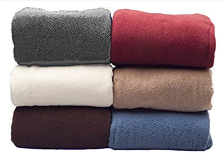 LARGE Single Size Silver 180 x 230cm Fleece Blankets Sofa Throw Throwover, Light But Warm Available In 6 Colours And 3 Sizes. The Original "Rejuvopedic" Branded Blanket