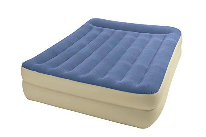 Intex Queen Pillow Rest Raised Airbed Kit Built In AC Pump Model 67713E