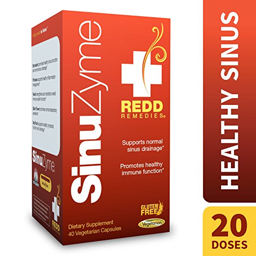Redd Remedies - SinuZyme, Supports Sinus Health and Inflammation Management, 40 Count