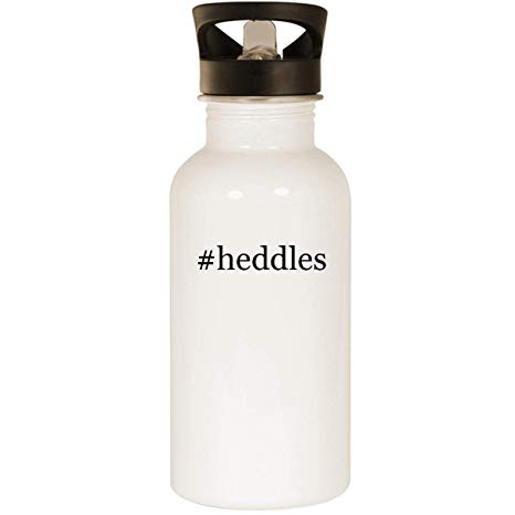 #heddles - Stainless Steel Hashtag 20oz Road Ready Water Bottle, White
