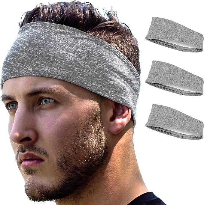 E Tronic Edge Running Headbands for Men, Women, Boys and Girls, Sports Sweatbands for Basketball, Yoga, Exercise, Workout, Quick Drying and Non-Slip Workout Stretchy Hairband