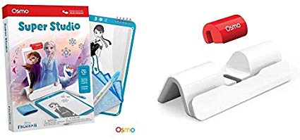 Osmo - Super Studio Disney Frozen 2 Game & iPad Base Bundle - Ages 5-11 - Learn to Draw Elsa, Anna, Olaf & More Favorites & Watch Them Come to Life