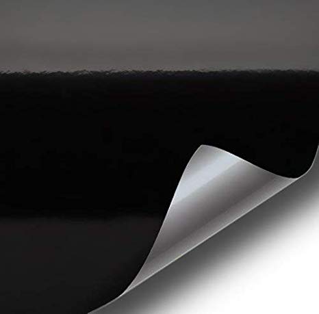 VViViD Black High Gloss Realistic Paint-Like Microfinish Vinyl Wrap Roll XPO Air Release Technology (25ft x 5ft)