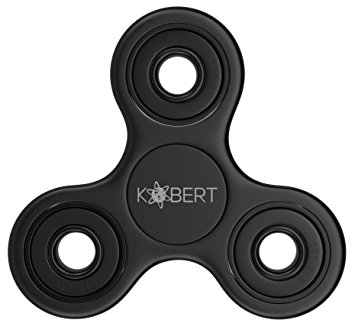 Fidget Spinner (Black) - Tri-Spinner with Hybrid Ceramic Bearings [2-Packs also available], Longer and Faster Spin, Helps Focusing and to Reduce Stress Anxiety ADHD ADD OCD Toy for Kids and Adults