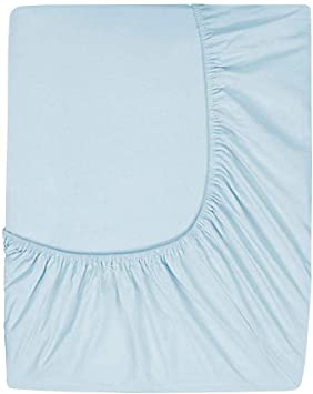 Comfy Basics Prime Deep Pocket Fitted Sheet - Brushed Velvety Microfiber - Breathable, Extra Soft and Comfortable - Winkle, Fade, Stain Resistant (Sky, Twin)