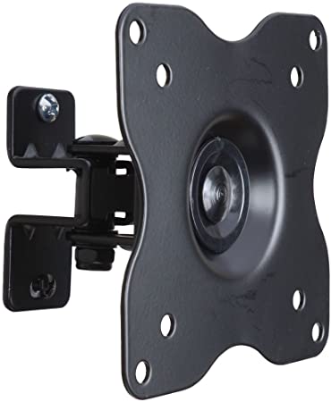 VideoSecu ML411B Adjustable Tilt Swivel Rotation TV Wall Mount Bracket for LCD LED TV and Monitor (Max 44 lbs, VESA 100/75) Black 1FF