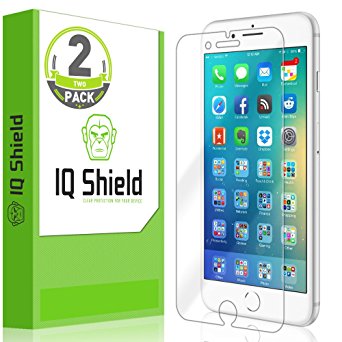 iPhone 8 Plus Screen Protector (Max Edge-To-Edge Coverage)(2-Pack), IQ Shield LiQuidSkin Full Coverage Screen Protector for iPhone 8 Plus HD Clear Anti-Bubble Film