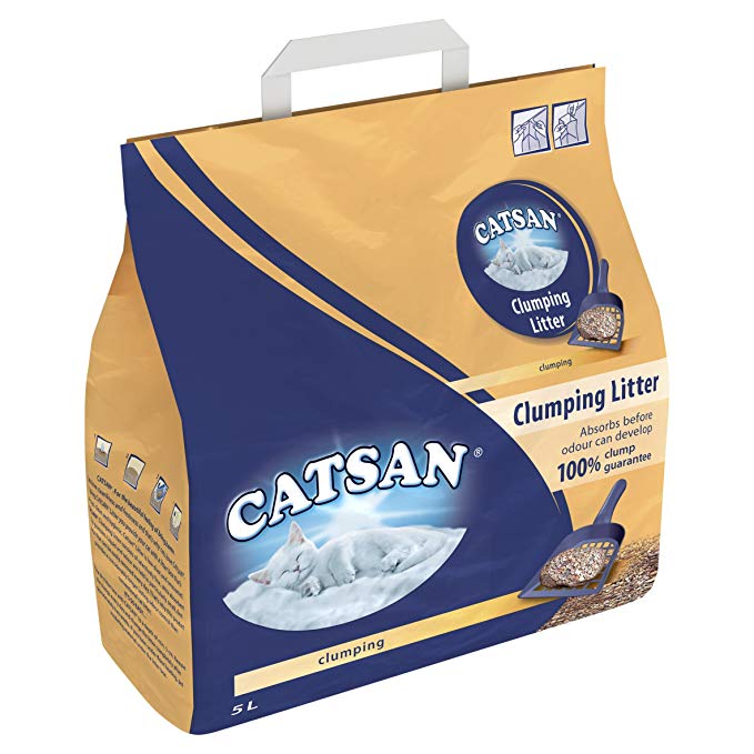 Catsan Clumping Cat Litter, 5 L (Pack of 3)