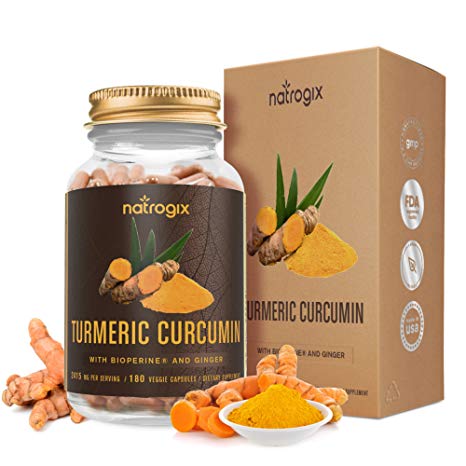 Turmeric Curcumin with Bioperine 2415mg Highest Potency Available Premium Joint Support with 95% Standardized Curcuminoids Non-GMO Gluten Free Turmeric Capsules with Black Pepper 180 VCaps Made in USA