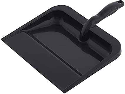 Superio Heavy Duty Dustpan - Durable Plastic with Comfort Grip Handle, Lightweight Multi Surface Dust Pan for Easy Sweep Broom 10 inch Wide