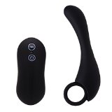 Utimi 10-Frequency Vibrating Silicone Anal Plug in Black