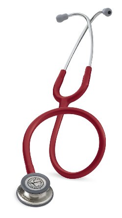 3M Littmann Classic III Stethoscope, Machined Stainless Steel Chestpiece, Burgundy Tube, 27 inch, 5627