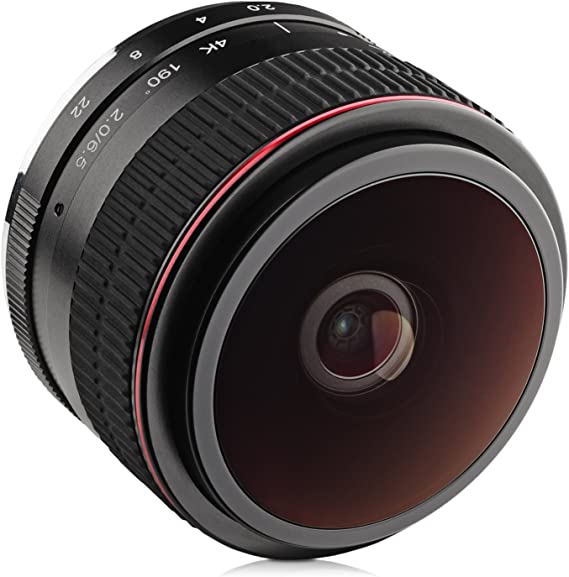 Opteka 6.5mm f/2 HD MC Manual Focus Fisheye Lens for Olympus Micro 4/3 Mount Digital Cameras