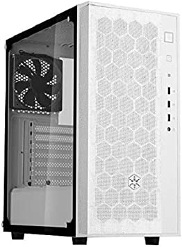 SilverStone Technology FARA R1 Tempered Glass White Mid-Tower ATX Case with Micro-ATX and Mini-ITX Support - FAR1W-G