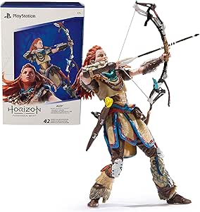 PlayStation Horizon Forbidden West, Deluxe 6” Aloy Action Figure with 15 Accessories, The Shapes Collection, for PS5 Fans & Collectors Ages 17