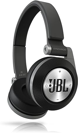 JBL Synchros E40BT, Bluetooth, On-Ear Headphones with JBL Signature Sound, Purebass Performance, Wireless Shareme Music Sharing and a Superior Fit, Black