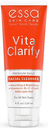 ESSA - VitaClarify - Premium Multi Vitamin Organic Facial Cleanser for Wrinkle and Skin Blemish Reduction and Anti Aging Support. (4 oz)
