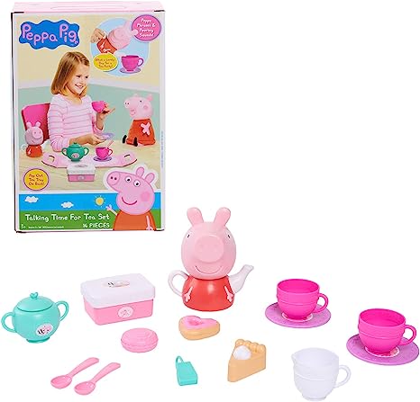 Peppa Pig Talking Time for Tea Set, Kids Toys for Ages 3 Up, Gifts and Presents