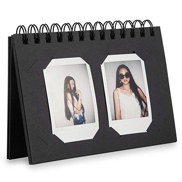 [Fujifilm Instax Mini Photo Album] - CAIUL Book Album for Instax Mini 8 8  9 70 7s 25 26 50s 90 Film, Instax Square SQ10 Film (Black, 40 Photos)