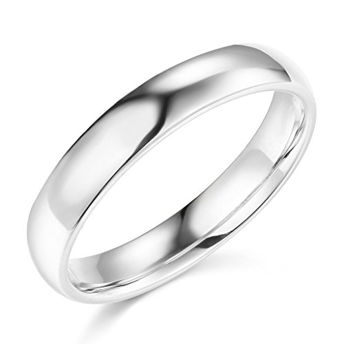 14k Yellow OR White Gold 4mm SOLID Plain Wedding Band