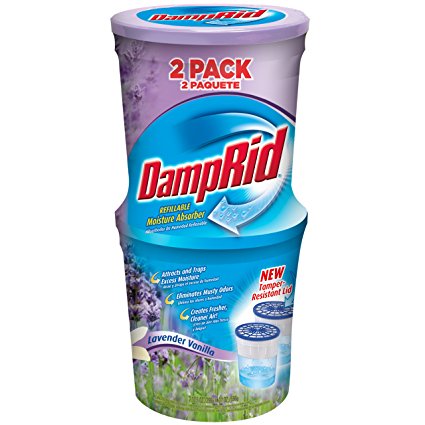 DampRid FG60LV Moisture Absorber, Lavender Vanilla, 10.5-Ounce, 2-Pack