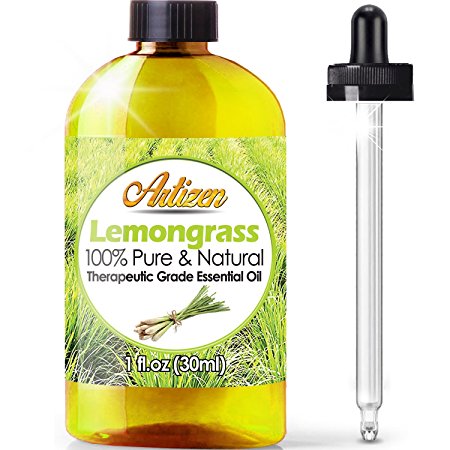 Artizen Lemongrass Essential Oil (100% PURE & NATURAL - UNDILUTED) Therapeutic Grade - Huge 1oz Bottle - Perfect for Aromatherapy, Relaxation, Skin Therapy & More!