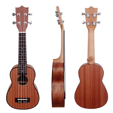 Zimo Soprano Ukelele 4 String Guitar Uku Hawaii Guitar High Quality (MU0096BR)