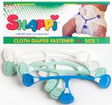 Snappi Cloth Diaper Fasteners - Pack of 5 2 Mint Green 2 White 1 Blue