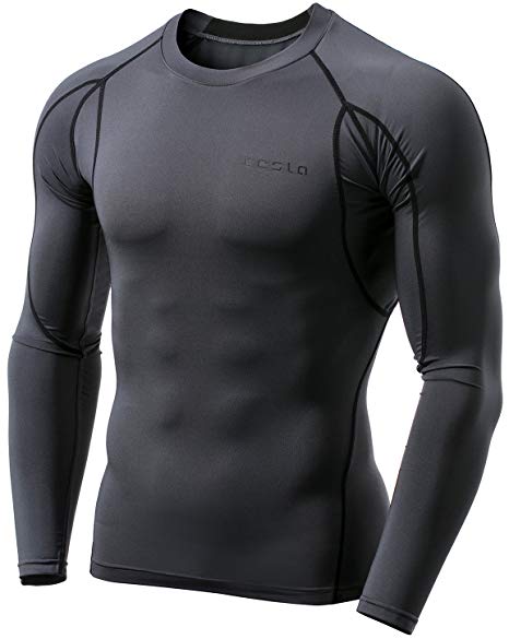 Tesla Men's Long Sleeve Baselayer Cool Dry Compression Top MUD11 Thermal YUD34